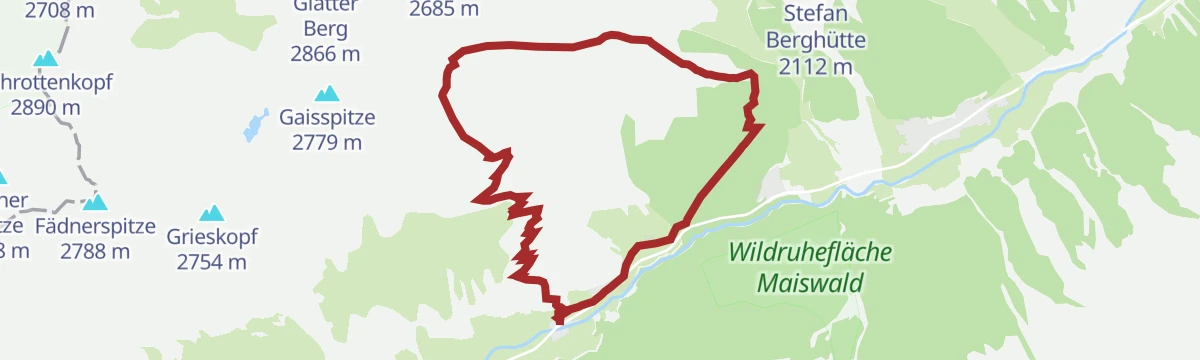 Route map: LEKI Cross Trail-Galtür-1000 Höhenmeterweg